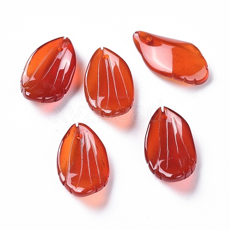 Natural Carnelian/Red Agate Pendants G-F697-C03-1