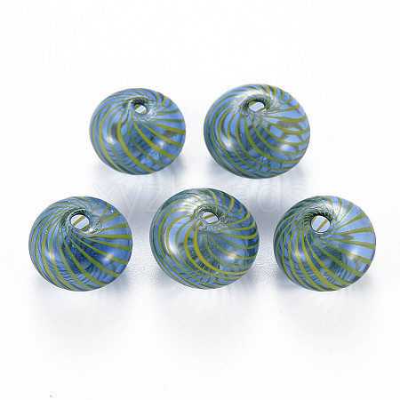 Transparent Handmade Blown Glass Globe Beads X-GLAA-T012-19C-1