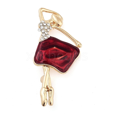 Zinc Alloy Crystal Rhinstone Brooches JEWB-I031-08B-1