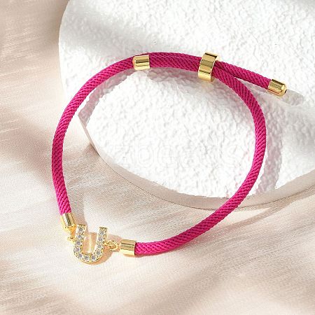 Adjustable Nylon Cord Bracelets X-BJEW-C096-01G-21-1