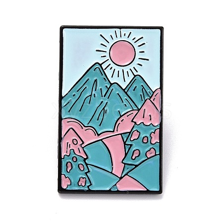 Sun and Mountains Enamel Pin JEWB-O005-F01-1