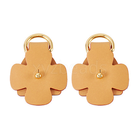 Flower Cowhide Suspension Clasps FIND-TAC0036-055G-01-1