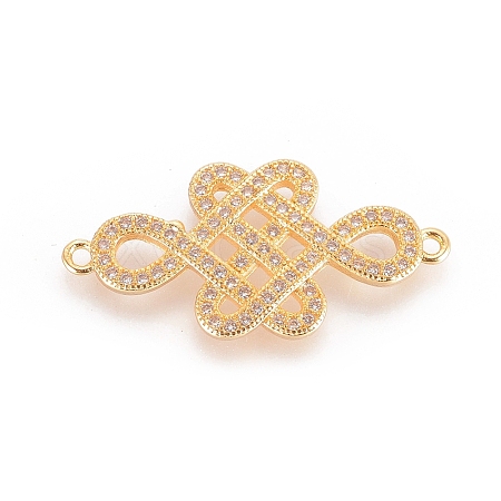 Brass Micro Pave Cubic Zirconia Links X-ZIRC-G125-06G-1