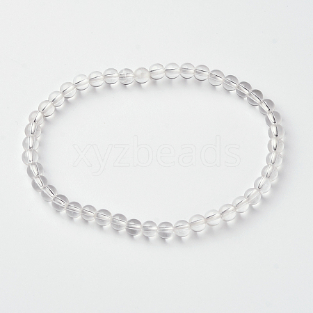 Natural Crystal Round Bead Stretch Bracelets BJEW-L594-B07-1