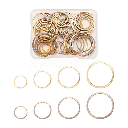 Craftdady 64Pcs 8 Styles 304 Stainless Steel Linking Ring STAS-CD0001-19-1