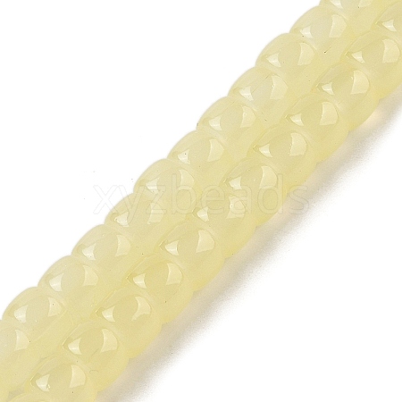 Baking Plating Glass Beads Strands GLAA-H036-01F-1