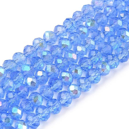 Electroplate Glass Beads Strands EGLA-A044-T3mm-L14-1