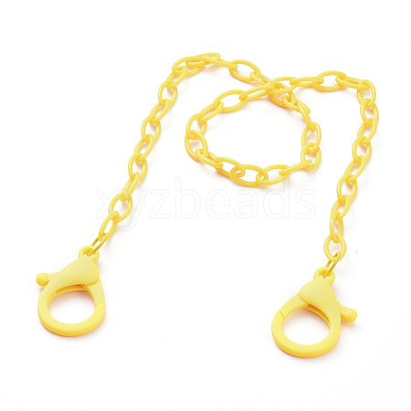 Personalized ABS Plastic Cable Chain Necklaces NJEW-JN03254-04-1