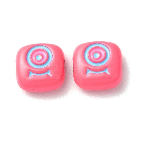 Spray Painted Alloy Enamel Beads PALLOY-M215-15E-1