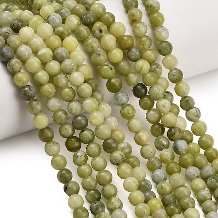 Natural Chinese Jade Southern Jade Beads Strands G-Z158-A01-6mm-1