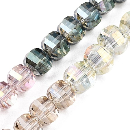 Rondelle Transparent Glass Beads Strands GLAA-T023-33B-1