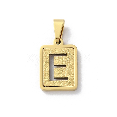 304 Stainless Steel Alphabet Pendants STAS-S152-01G-E-1
