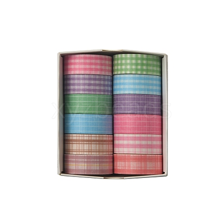 12 Rolls Retro Decorative Paper Tapes STIC-Q009-02D-1