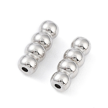 Anti-Tarnish Rhodium Plated 925 Sterling Silver Screw Clasps STER-K173-04P-1