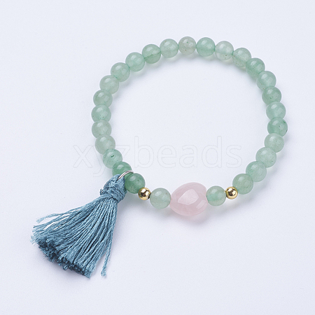 Tassel Charm Bracelets BJEW-P190-05B-1