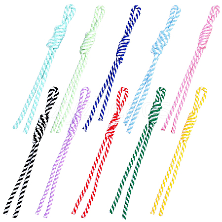 10Pcs 10 Colors Nylon Pendant Decorations for Bag Ornaments AJEW-SC0031-92-1