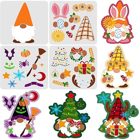 Environmental Protection Theme Plastic Drawing Painting Stencils Templates Sets DIY-WH0172-840-1