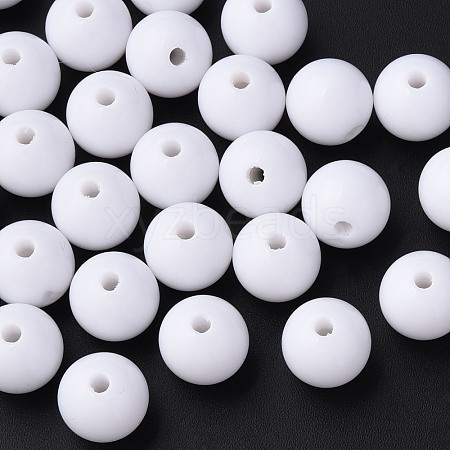 Opaque Acrylic Beads MACR-S370-C14mm-01-1