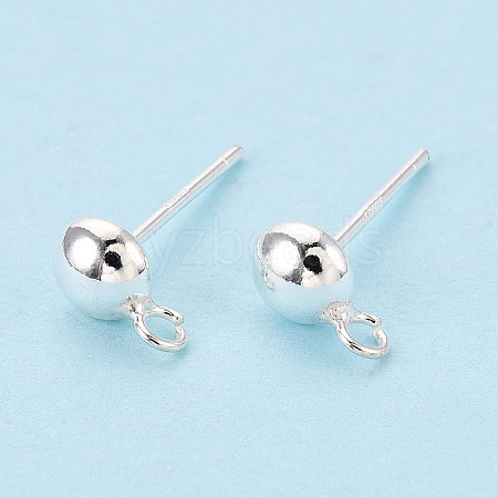 925 Sterling Silver Stud Earring Findings STER-N017-11S-1