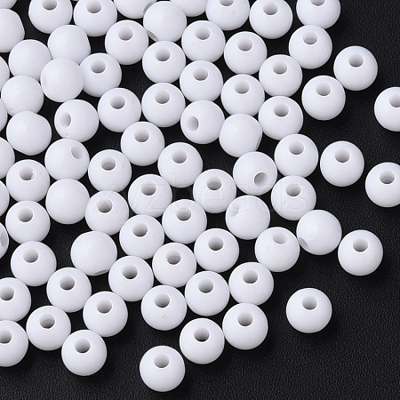 Opaque Acrylic Beads MACR-S370-C6mm-01-1