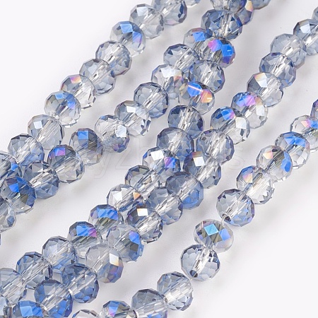 Electroplate Glass Beads Strands X-GLAA-K027-HR-B04-1