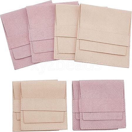  16Pcs 4 Styles Microfiber Jewelry Bag Gift Pouches ABAG-NB0001-55-1