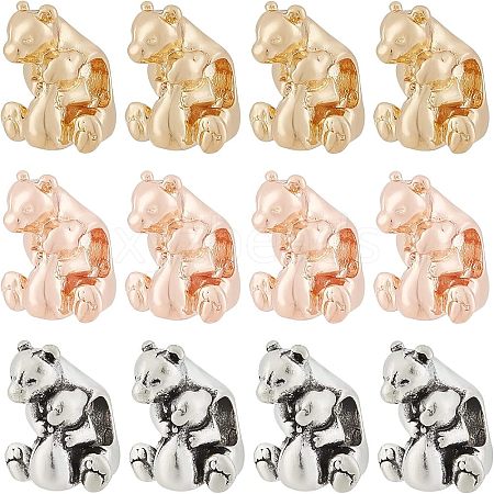 30Pcs 3 Colors Rack Plating Alloy European Beads MPDL-FH0001-09-1