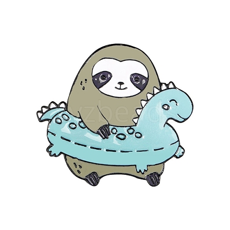 Sloth with Swimming Ring Enamel Pins PW-WG05FC6-01-1