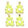 Brass Enamel Pendants KK-A153-06G-F-1