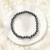 Synthetic Non-magnetic Hematite Beaded Stretch Bracelets BJEW-D446-B-22-4