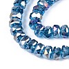Electroplate Transparent Glass Beads Strands EGLA-N022-04A-D07-3