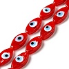 Handmade Evil Eye Lampwork Beads Strands LAMP-G154-06D-1