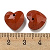 Natural Red Jasper Faceted Heart Charms G-G123-01B-3