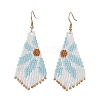 Glass Seed Beaded Dangle Earrings EJEW-MZ00167-01-1