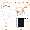 1Pc Brass Clear Glass Teardrop Locket Pendant Necklaces NJEW-NB0001-34-2
