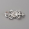 Zinc Alloy Crystal Rhinestone Snap Lock Clasps FIND-WH0008-19S-1