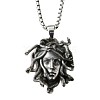 Gothic Medusa Alloy Pendant 201 Stainless Steel Box Chain Necklaces FS-WGFDD49-01-5