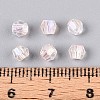 Transparent Spray Painted Glass Beads LS-EGLA-N018-4mm-08-4