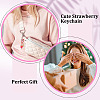 5Pcs Acrylic Strawberry Pendant Decoration KEYC-GA00006-02-5