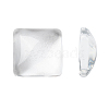 Transparent Clear Glass Square Cabochons GGLA-A001-10mm-1