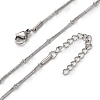 1.2MM 304 Stainless Steel Satellite Chain Necklaces NJEW-T016-21A-P-4