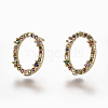 Brass Micro Pave Cubic Zirconia Studs Earrings EJEW-K078-19-1