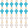 60Pcs Dyed Synthetic Turquoise Pendants FIND-BM0001-60A-1