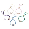 Natural Gemstone Beads Silder Bracelets BJEW-JB13391-5