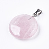 Synthetic Rose Quartz Pendants G-R470-012-1