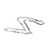 201 Stainless Steel Heart Link Chain Necklace for Men Women NJEW-I122-08P-1