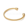 Classic Rack Plating Brass Cuff Bangles X-BJEW-E071-10G-3