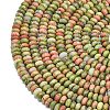 Natural Unakite Beads Strands G-P575-A12-4x2mm-01-3