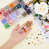 BENECREAT 600Pcs 24 Colors Transparent Crackle Glass Beads GLAA-BC0001-26-3