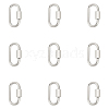 10Pcs 304 Stainless Steel Screw Carabiner Lock Charms STAS-UN0058-40P-1